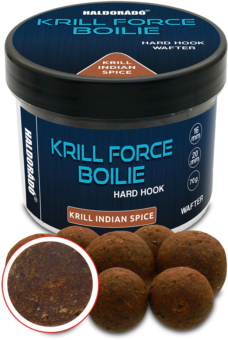 Haldorádó Wafters Krill Force Hard Hook Boilies 16/20 mm Krill Indian Spice