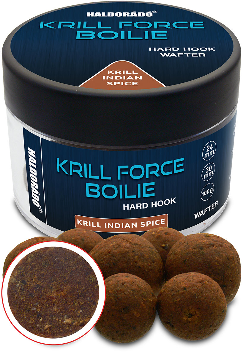 Haldorádó Wafters Krill Force Hard Hook Boilies 24/30 mm Krill Indian Spice