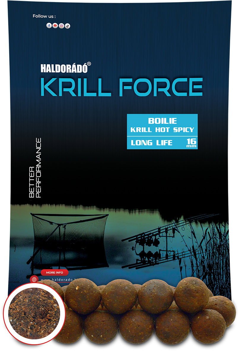 Haldorádó Boilies Krill Force Long Life 700 g 16 mm Krill Hot Spicy