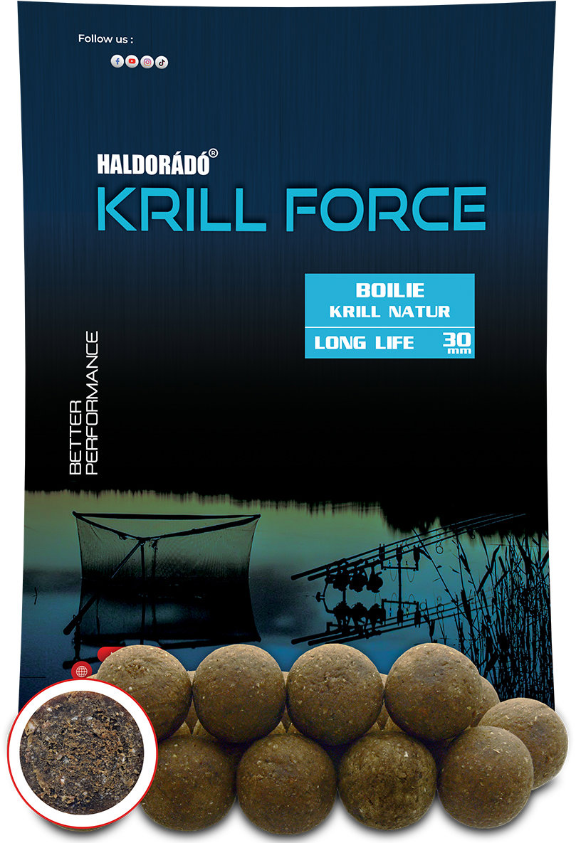 Haldorado Boilies Krill Force Long Life 700 g 30 mm Krill Natur