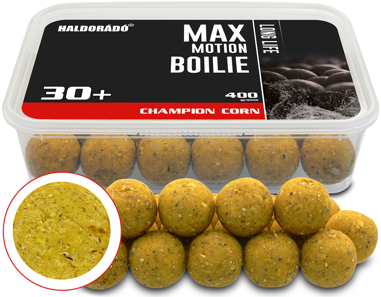Haldorádó Boilies Max Motion Long Life 400 g 30 mm Champion Corn