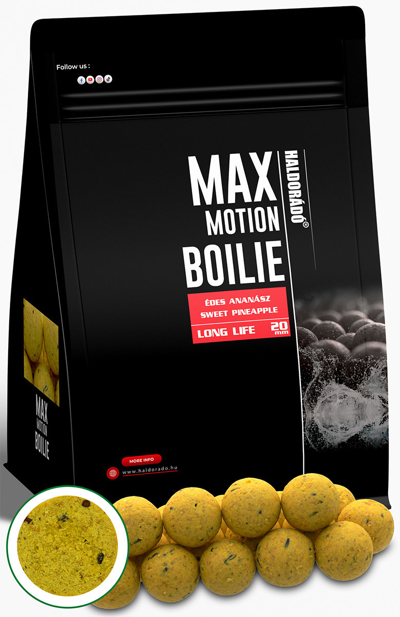 Haldorádó Boilies Max Motion Long Life 800 g 20 mm Sladký ananás