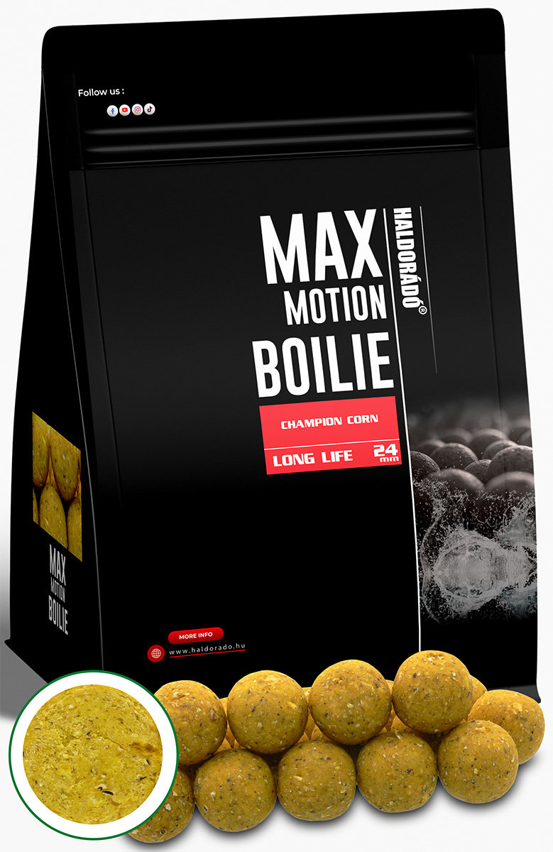 Haldorádó Boilies Max Motion Long Life 800 g 24 mm Champion Corn