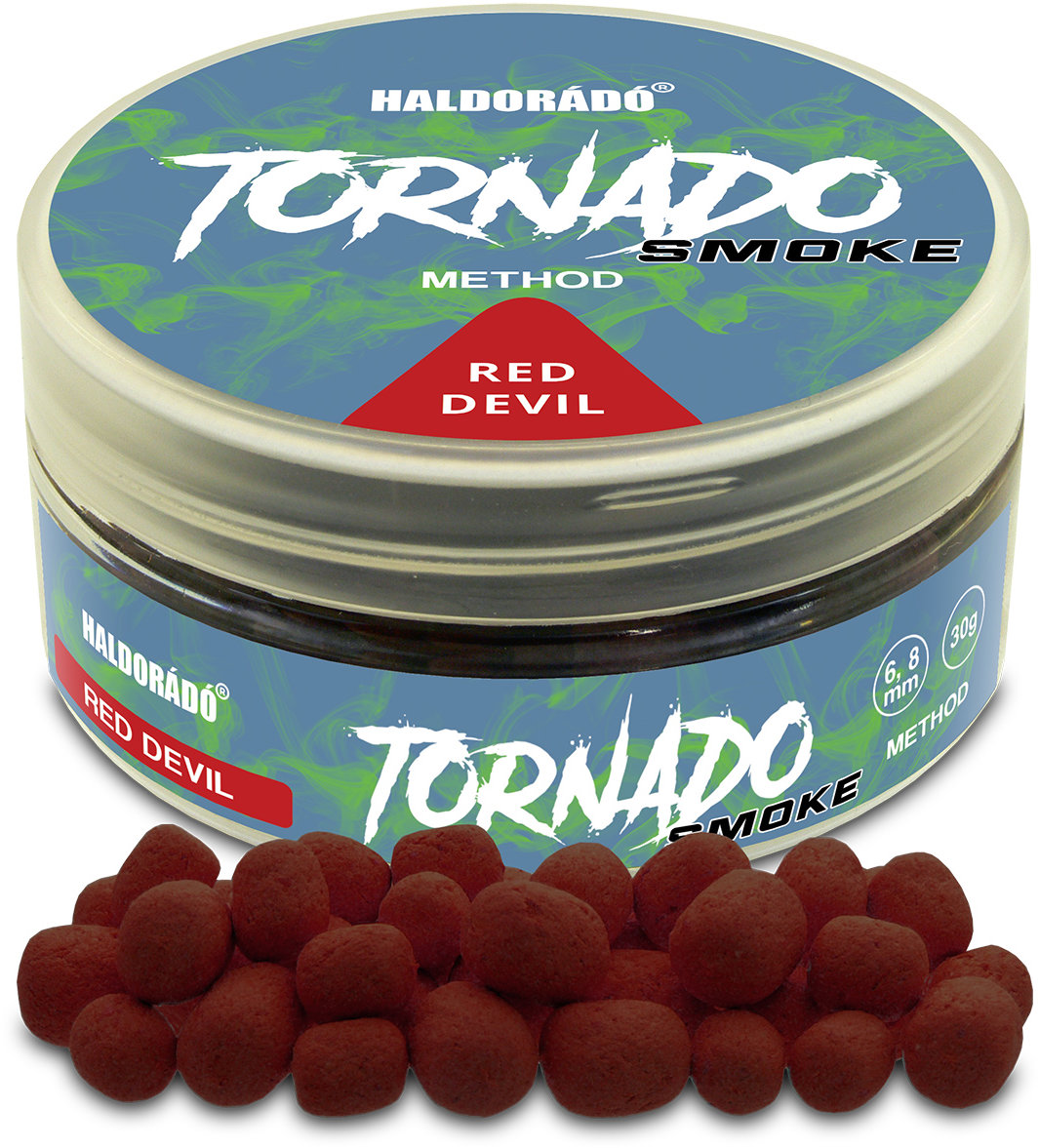 Haldorado Method Wafter Tornado Smoke 30 g 6 + 8 mm Red Devil