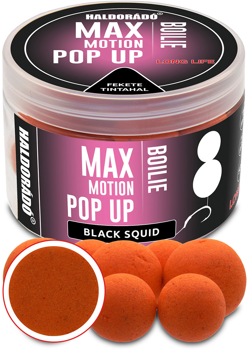 Haldorádó Pop-Up Boilies Max Motion 50 g 16 + 20 mm Čierna chobotnica