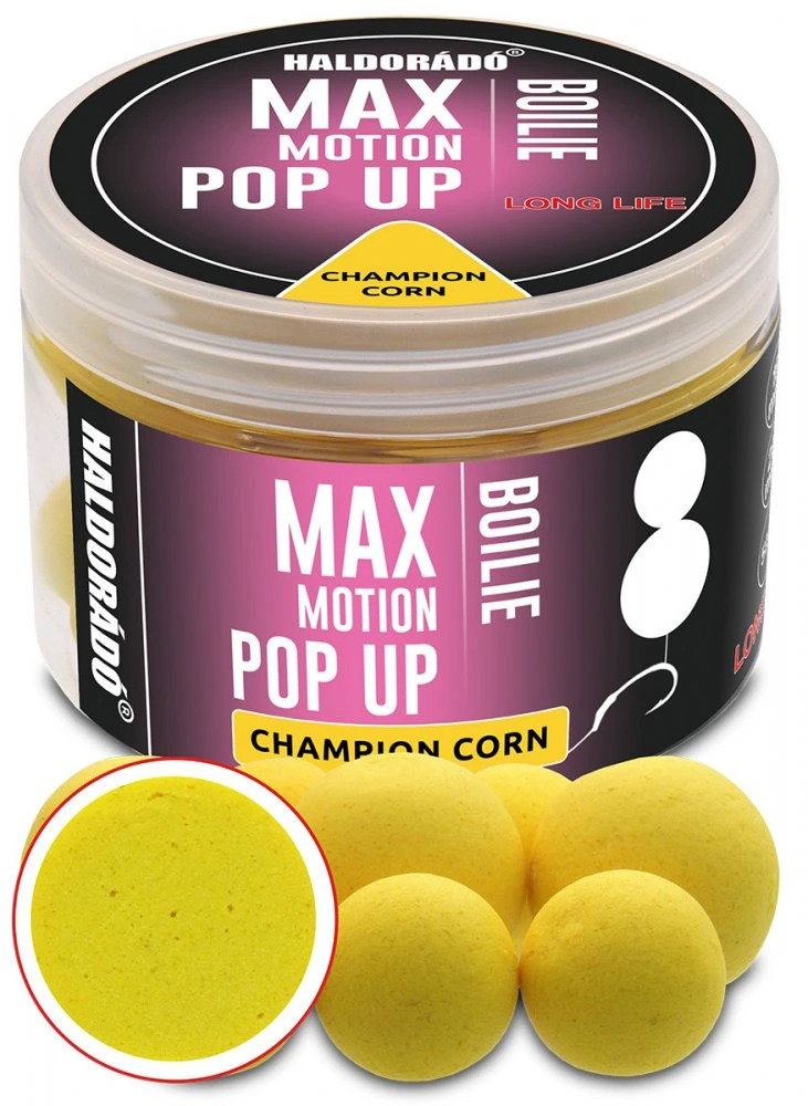 Haldorádó Pop-Up Boilies Max Motion 50 g 16 + 20 mm Champion Corn