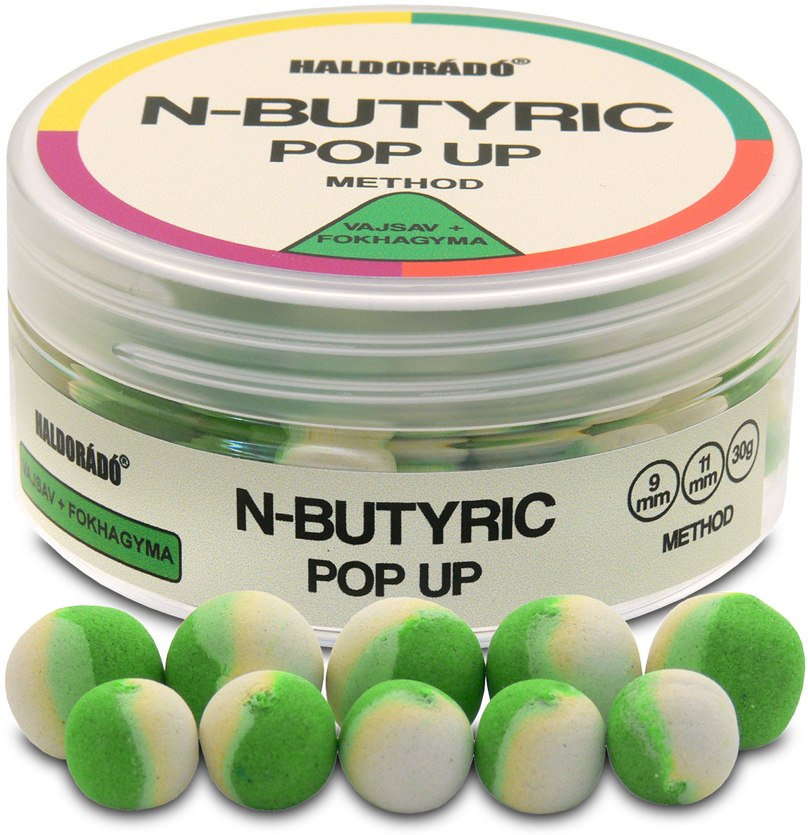 Haldorádó Pop-Up N-Butyric Method 30 g 9 + 11 mm Kyselina maslová/Cesnak
