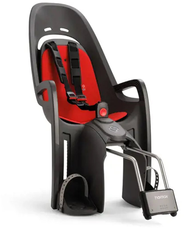 HAMAX Cyklosedačka s uzamykateľným zámkom Zenith grey/red