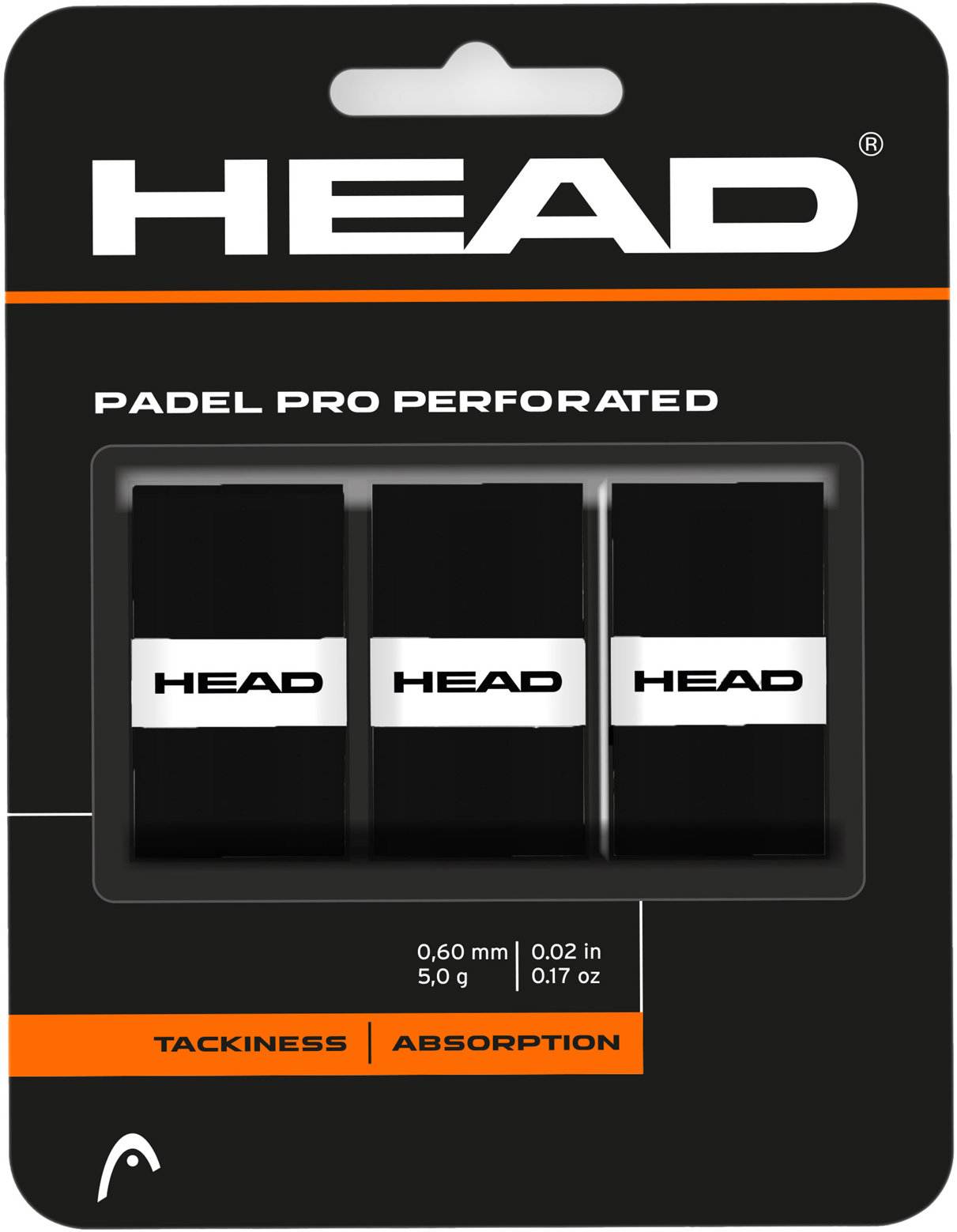 Head Padel Pro Perforated 3 ks black