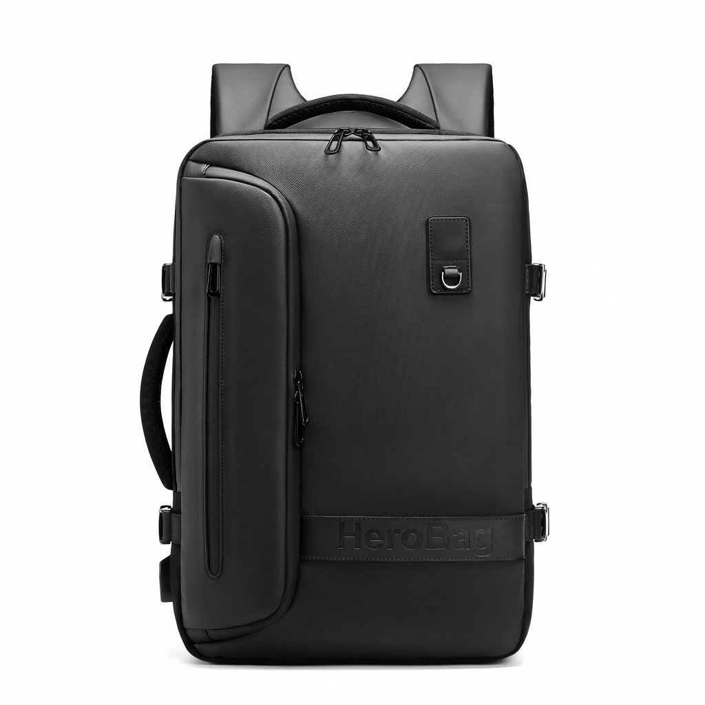 HeroBag Vákuový batoh do lietadla, čierny