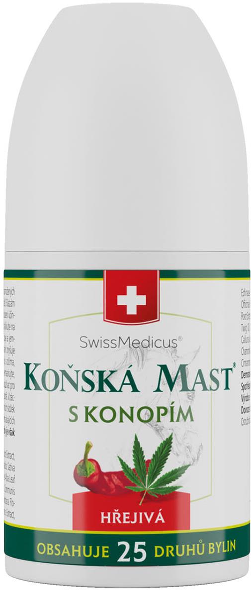 Herbamedicus Konská Masť s konopou hrejivá Roll-On 90 ml