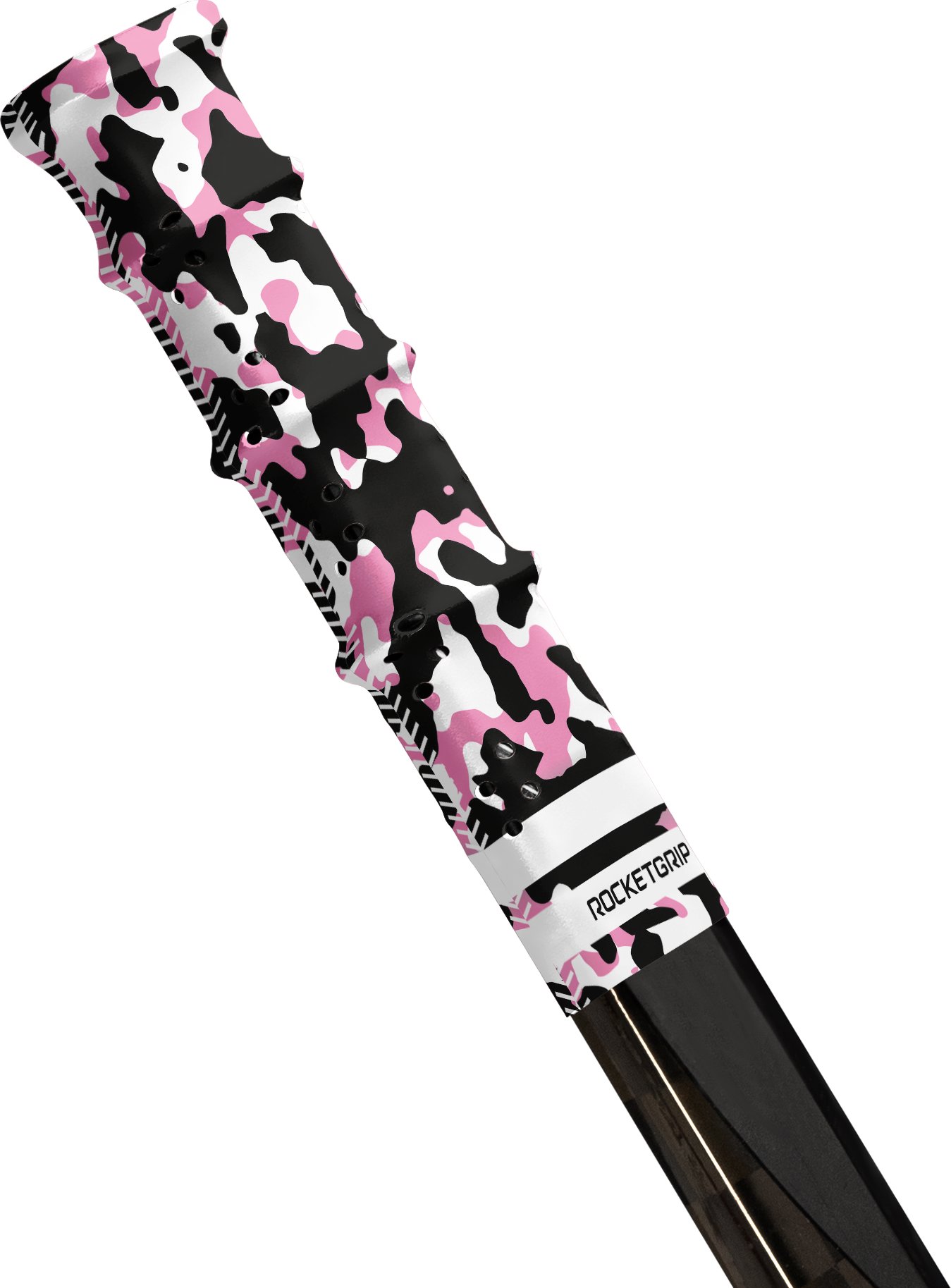 RocketGrip Koncovka hokejky Camo Grip ružovo-čierna, HS25