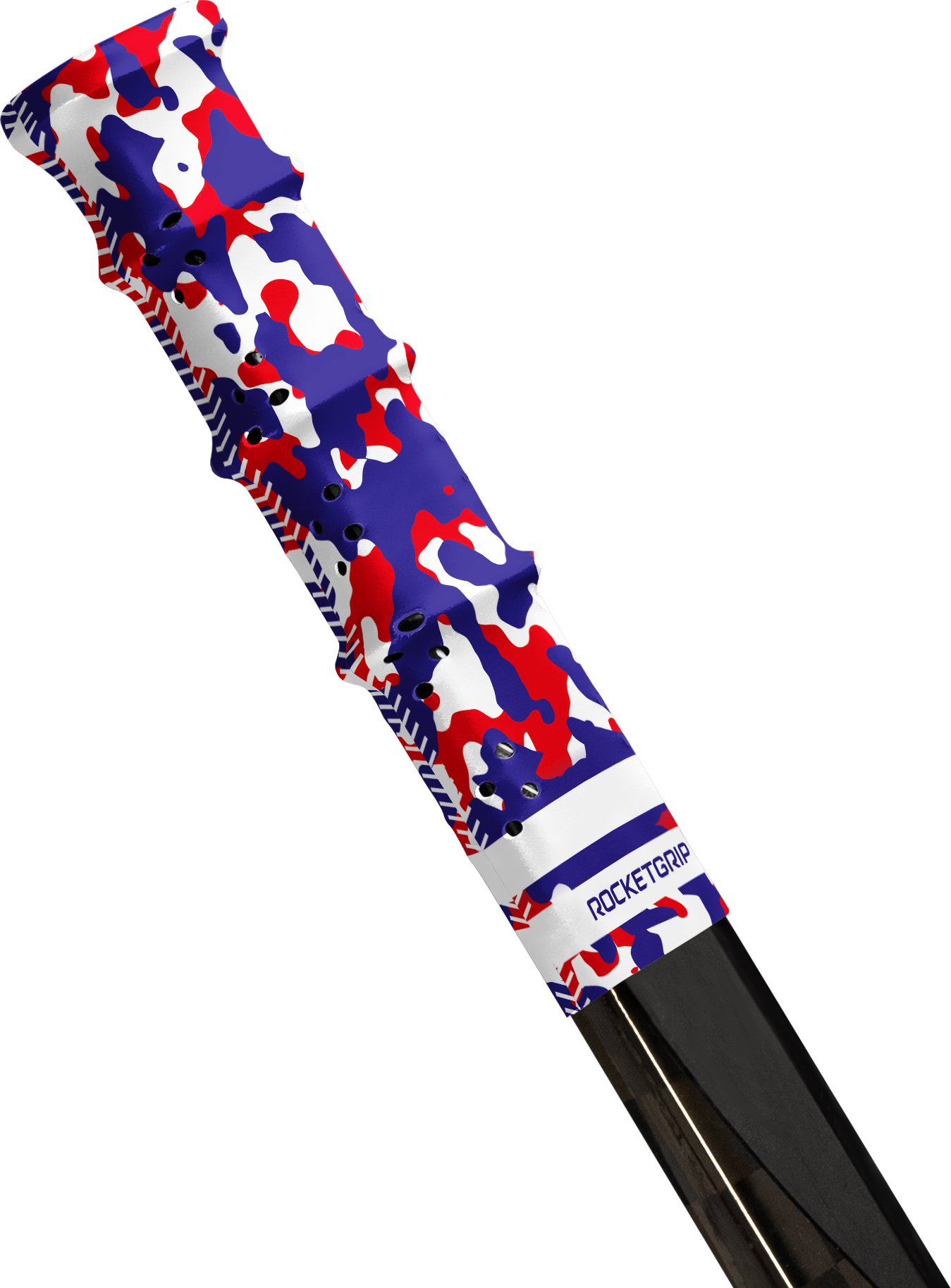 RocketGrip Koncovka Hokejky Camo Grip tmavomodrá – červená, HS25