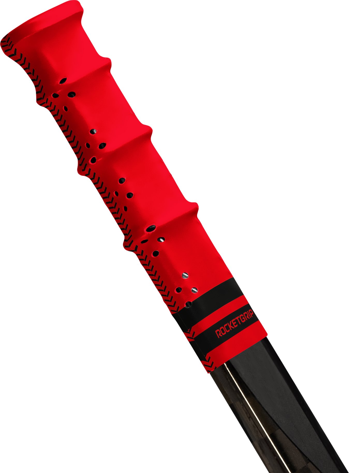 RocketGrip Koncovka hokejky Color Grip červená – čierna, HS25