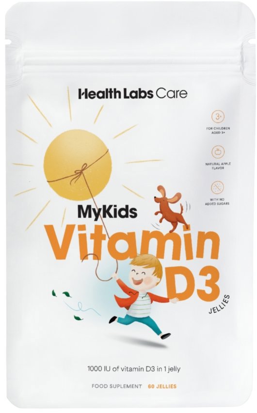 Health Labs Care My Kids Vitamin D3 – želé cukríky bez pridaného cukru, 60 ks
