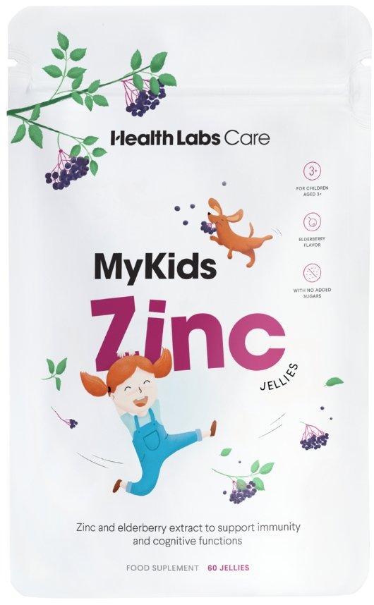 Health Labs Care My Kids Zinok – želé cukríky bez pridaného cukru, 60 ks