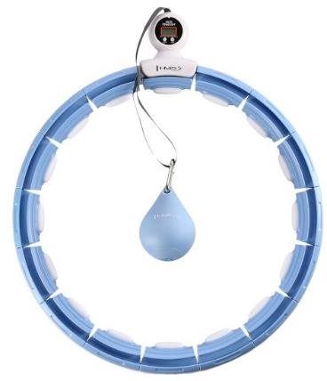 HMS Modrá hula hoop obruč so závažím, magnetmi a počítadlom HHM15