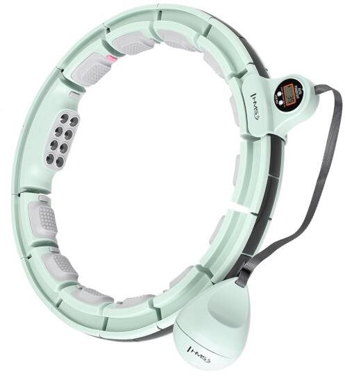 HMS HHM13 hula hoop obruč so závažím, magnetmi a počítadlom, zelená