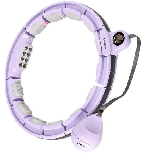 HMS HHM13 hula hoop obruč so závažím, magnetmi a počítadlom, fialová