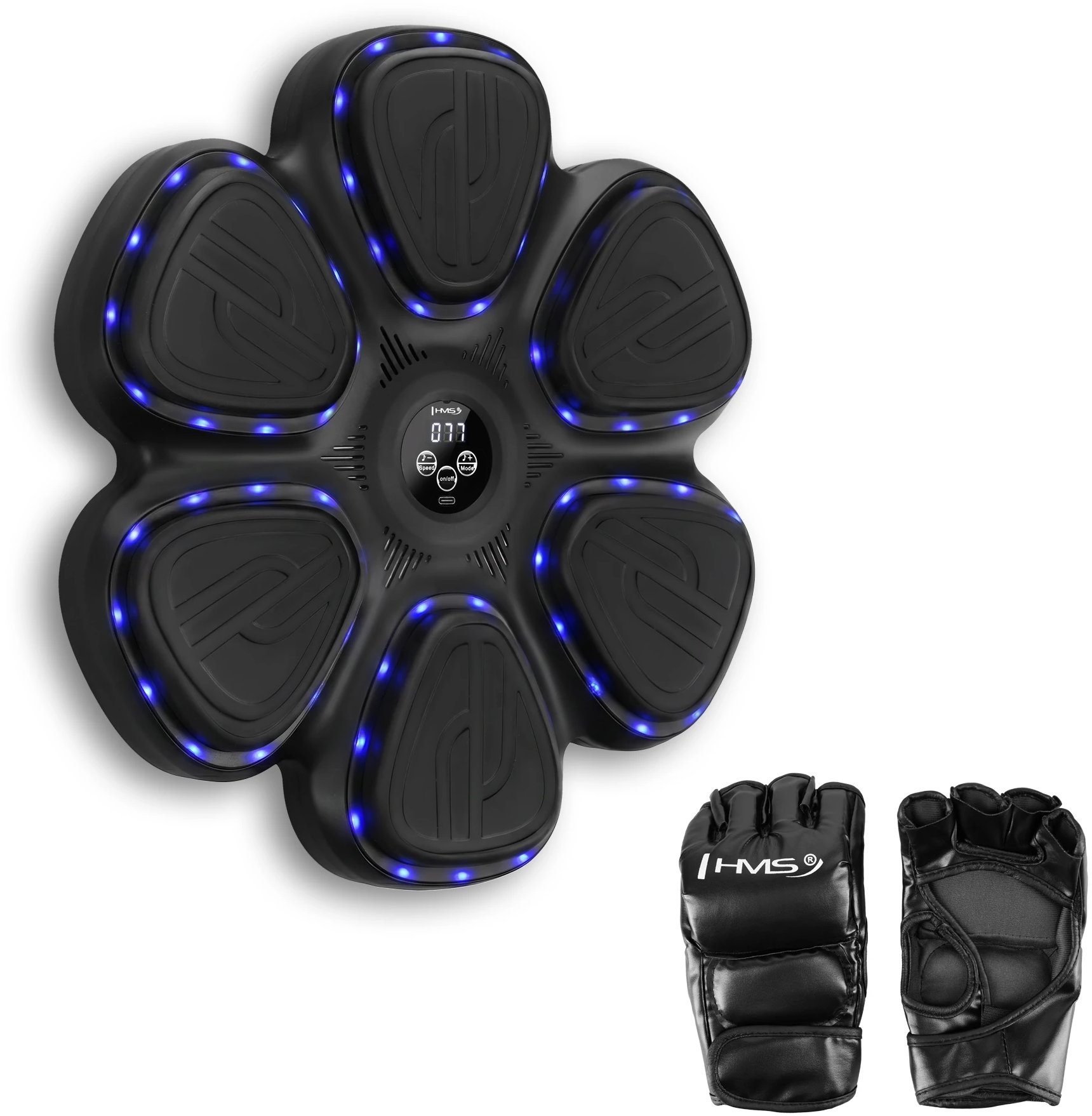 HMS Elektronický boxerský terč TB12 s LED, Bluetooth a rukavicami