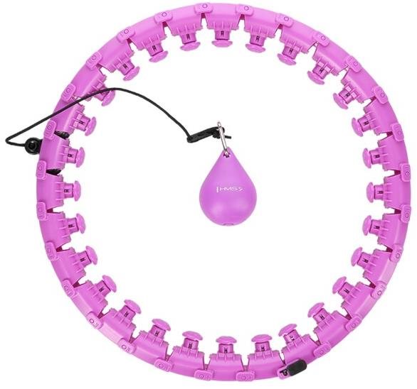 HHW12 plus size fialová masážna hula hop obruč so závažím HMS