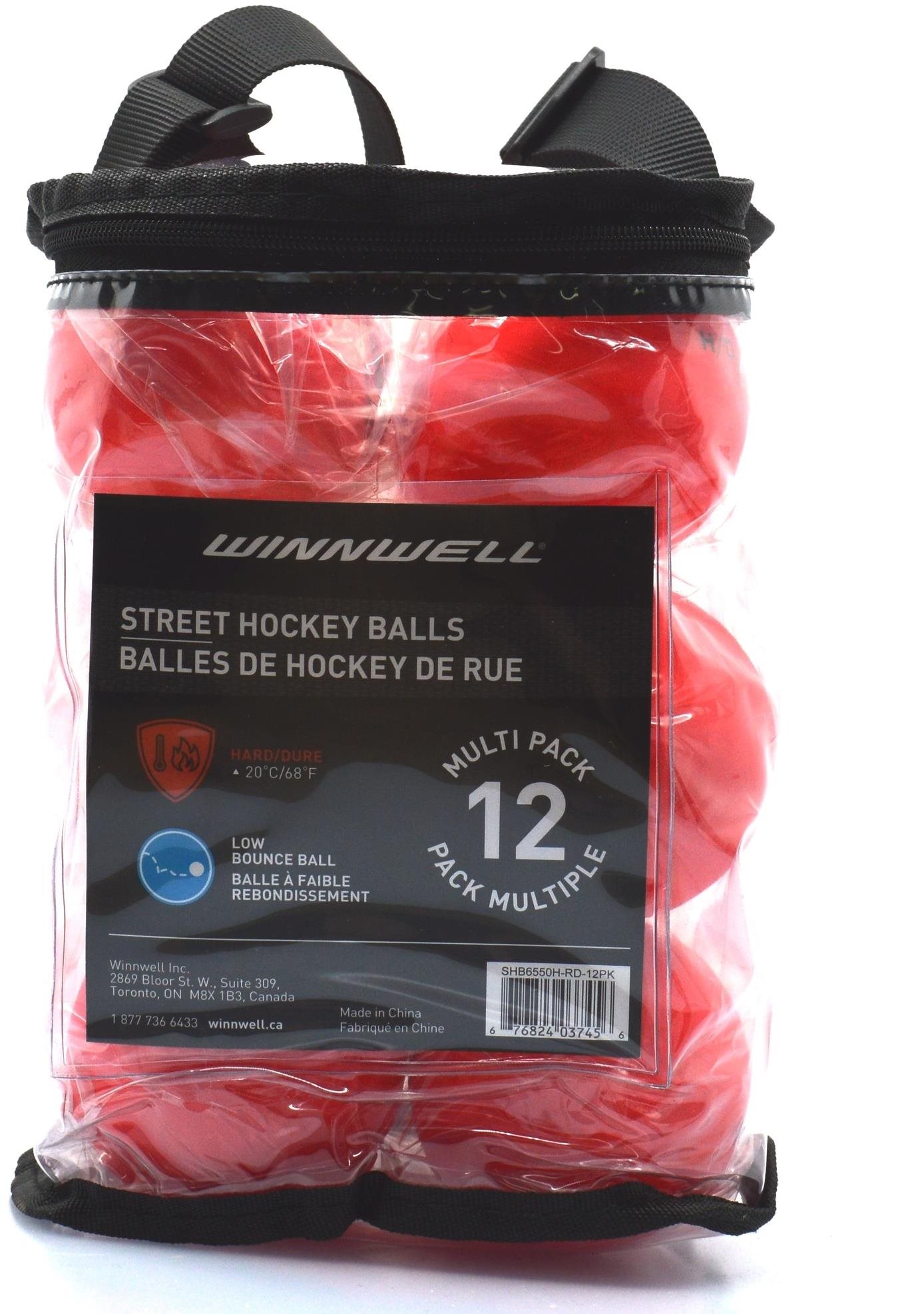 Winnwell loptičky 12 kusov červené, Hard