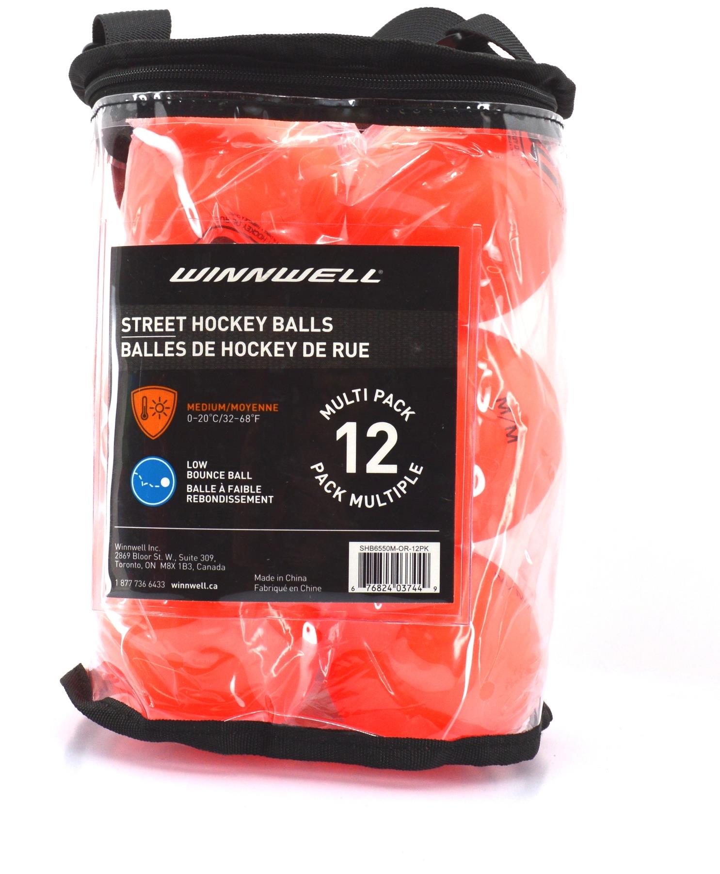 Winnwell loptičky 12 kusov oranžové, Medium
