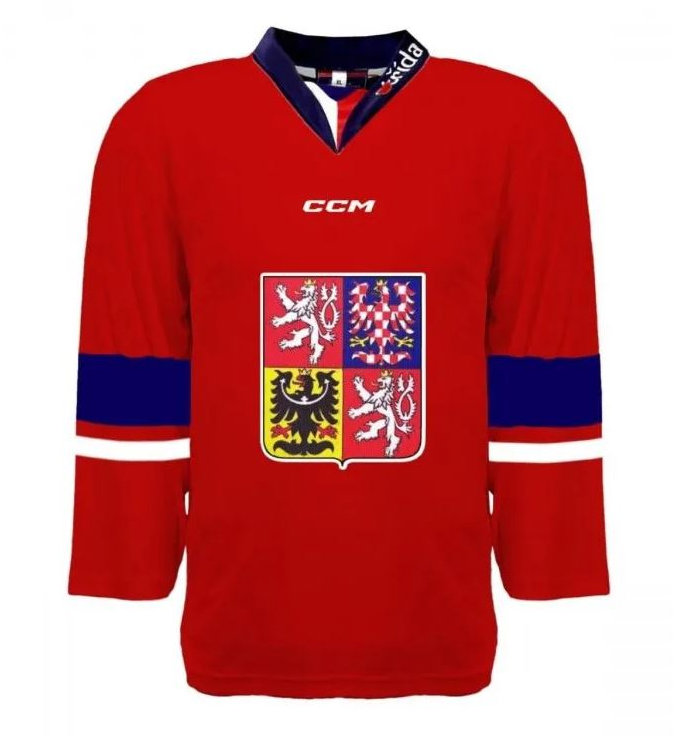 CCM Reprezentačný dres červený bez reklám, Senior, L