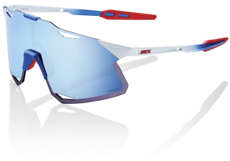100% Speedlab Hypercraft Total Energies Matte White/Metallic Blue HiPER Blue Multilayer Mirror