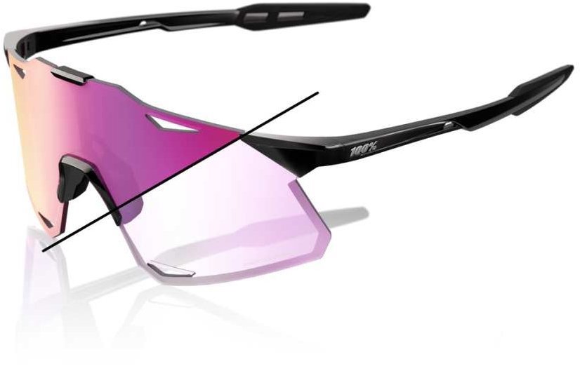 100% Speedlab Hypercraft Gloss Black Photochromic Purple Mirror