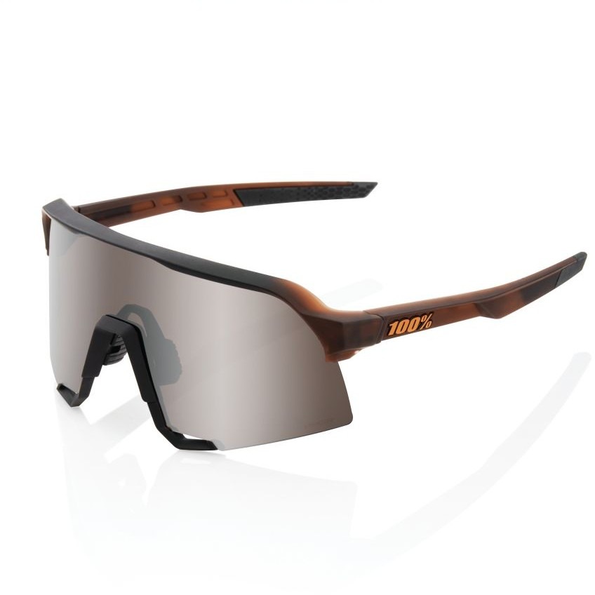 100% Speedlab S3 Matte Translucent Brown Fade HiPER Silver Mirror Lens