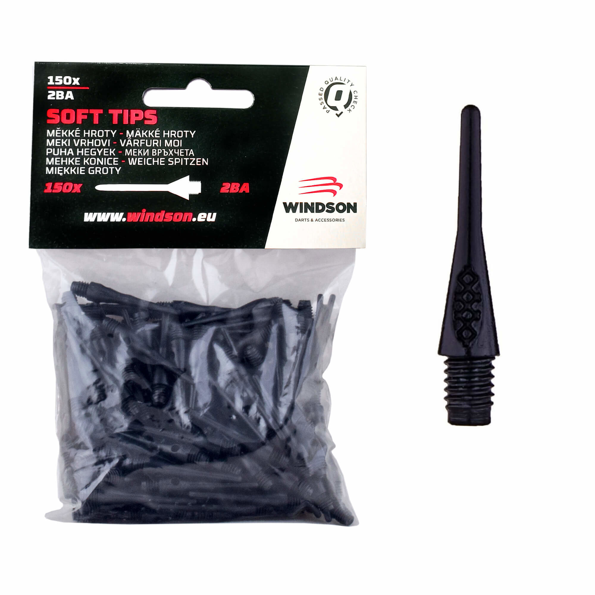Windson Micro Plastové hroty 18 mm, 150 ks, čierne