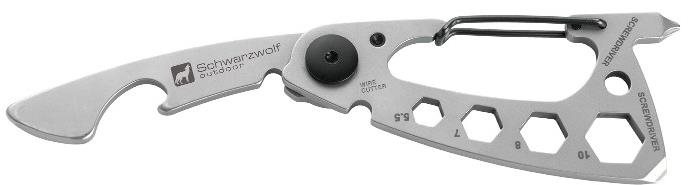 Schwarzwolf Burundi multifunkčné náradie 10 funkcií strieborné