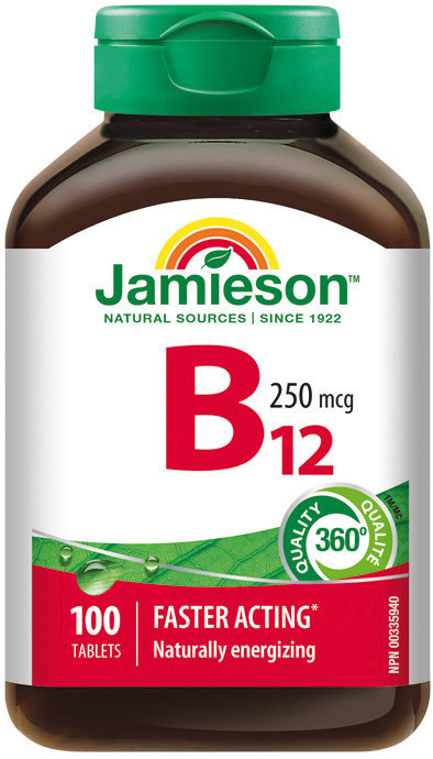 JAMIESON Vitamín B12 250 mcg 100 tabliet