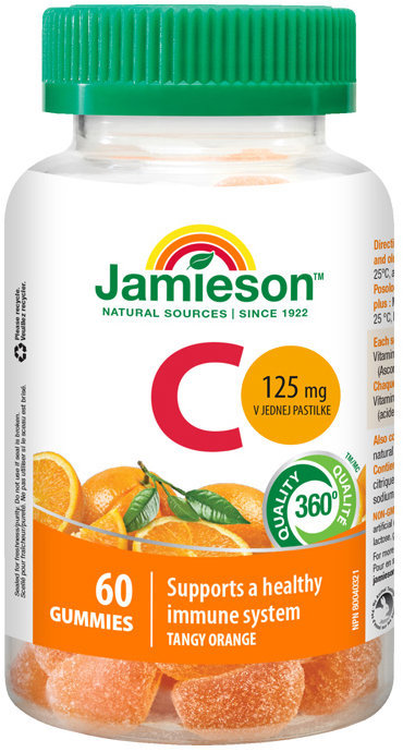 JAMIESON Vitamín C Gummies 125 mg pomaranč 60 pastiliek