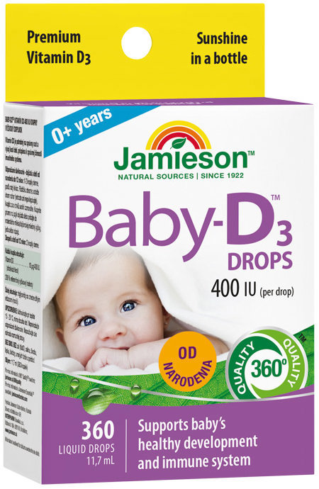 JAMIESON Vitamín D3 400 IU Baby-D kvapky 11,7 ml