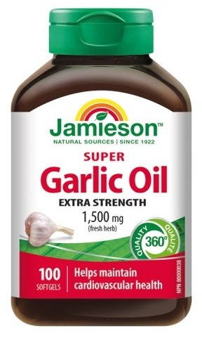 JAMIESON Garlic Super Oil 1500 mg 100 kapsúl