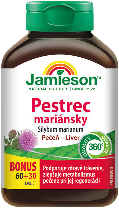 JAMIESON Pestrec mariánsky Silyb. marian. 60 + 30 tabliet