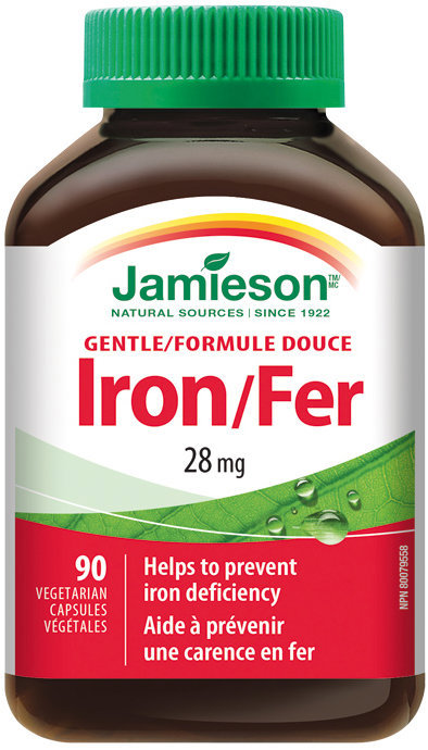 JAMIESON Iron Bisglycinát Gentle 28 mg + vit. B, C 90 kapsúl