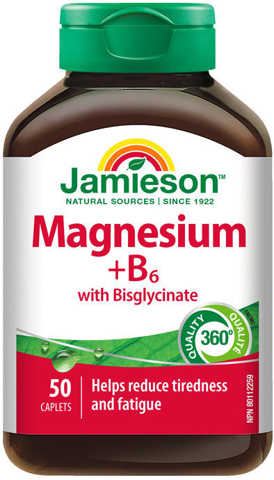 JAMIESON Magnesium + B6 s bisglycinátom 200 mg 50 tabliet