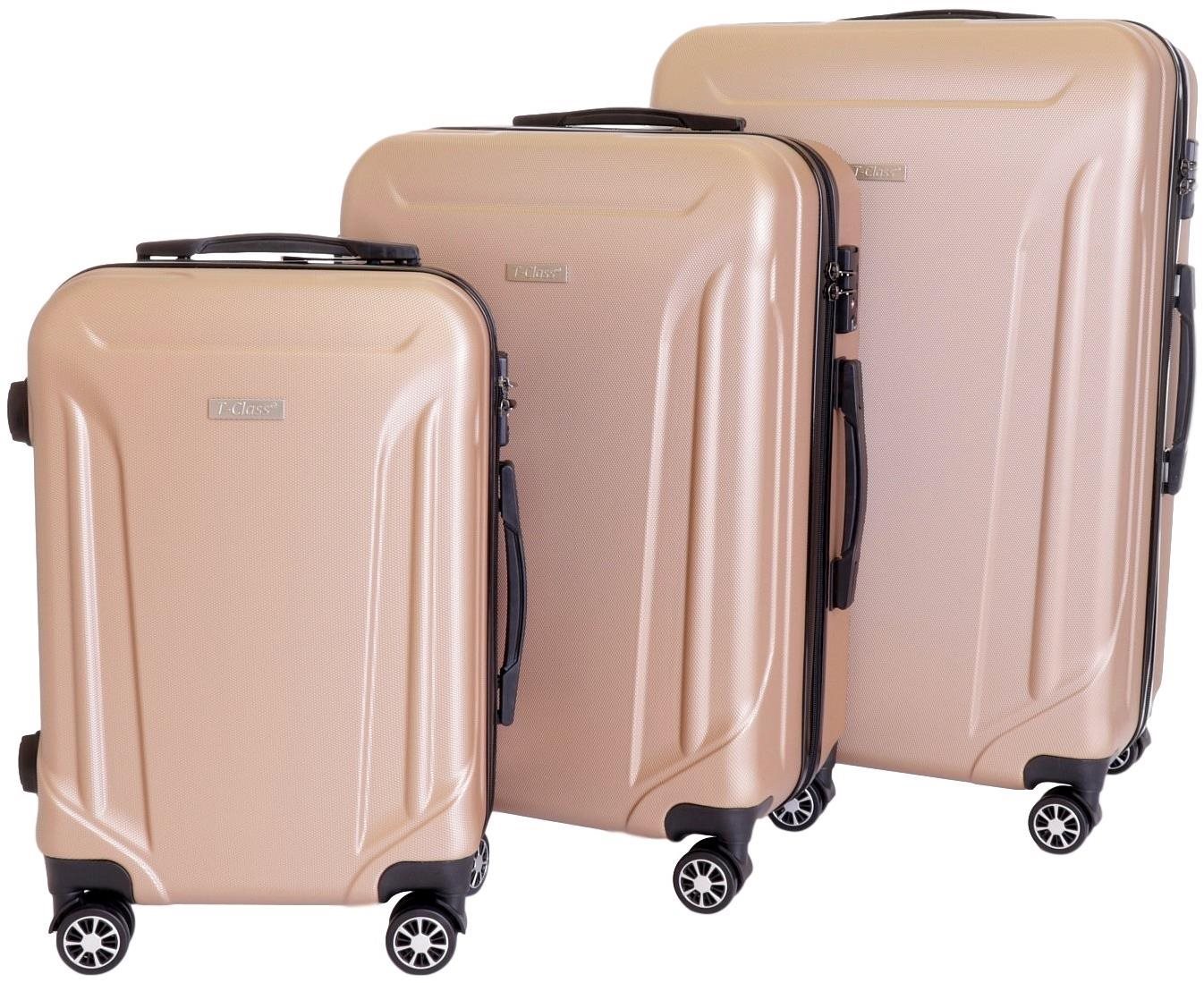 Súprava 3 kufrov T-class 796, M, L, XL, ABS, TSA zámok (champagne)