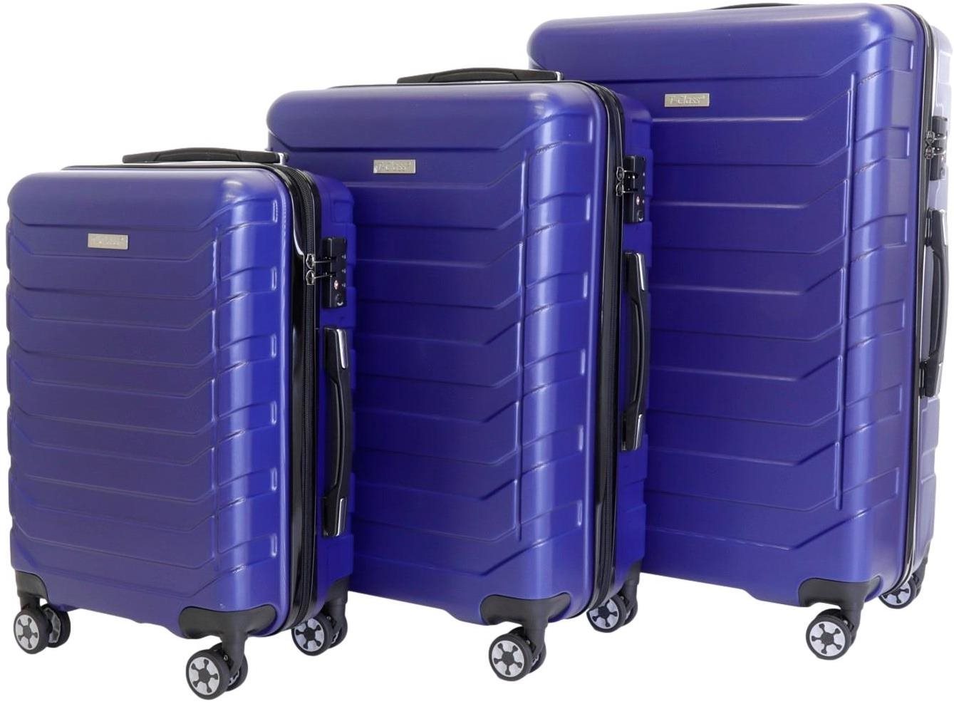 Sada 3 kufrov T-class 618, M, L, XL, TSA zámok, (matná modrá)