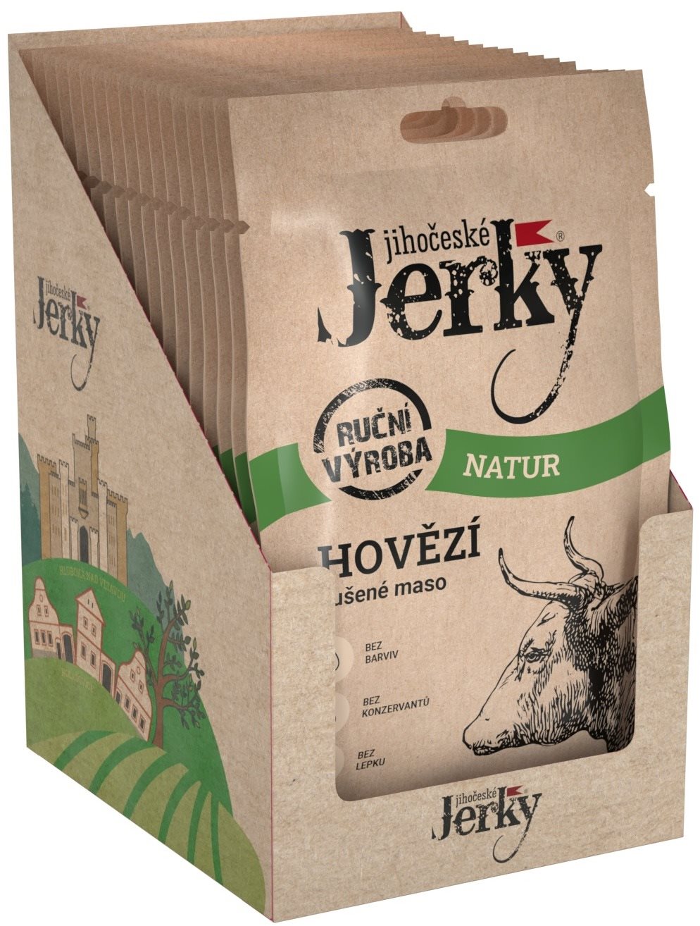 Jihočeské Jerky Hovädzie natur 20 ks