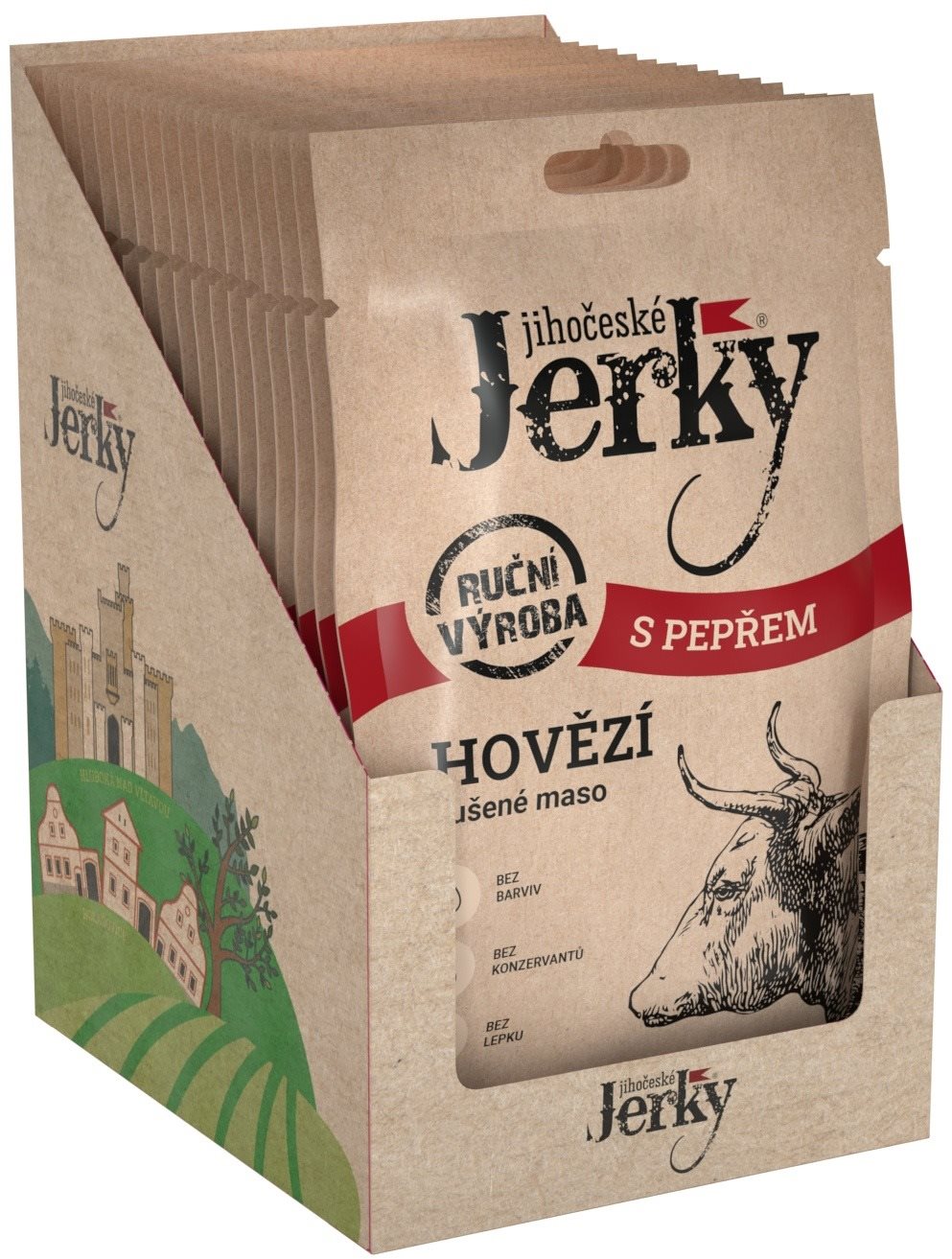 Jihočeské Jerky Hovädzie s korením 20 ks