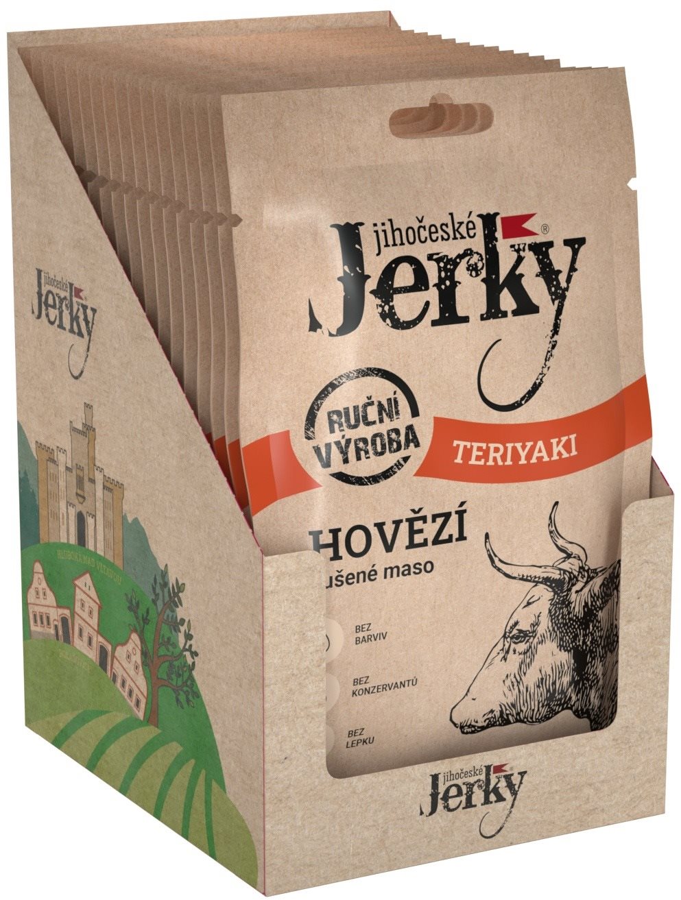 Jihočeské Jerky Hovädzie teriyaki 20 ks