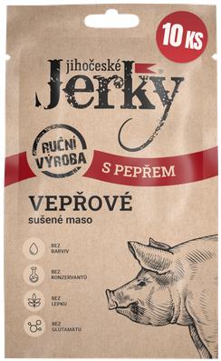 Jihočeské Jerky Bravčové s korením 200 g (10× 20 g)