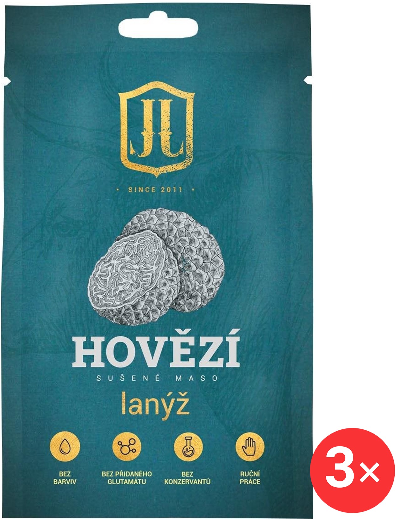 Jihočeské Jerky Hovädzie Hľuzovka 3× 20 g