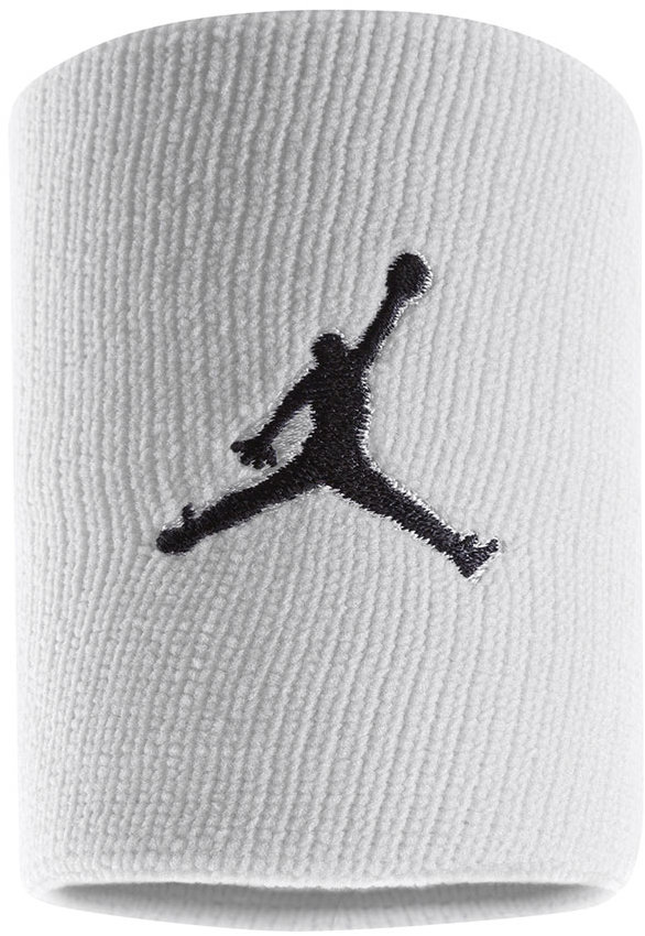 Jordan Jumpman potítka na zápästie biela/čierna 2 ks