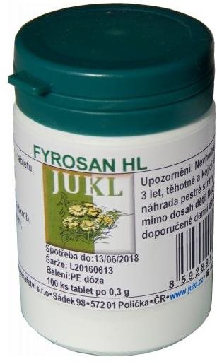 Jukl – Fyrosan HL 100 tabliet