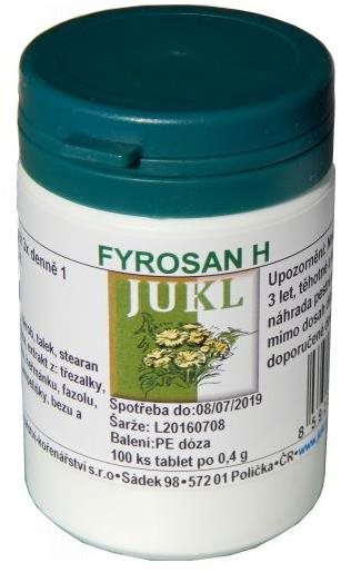 Jukl – Fyrosan H 100 tabliet